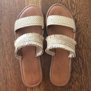 Universal Thread woven two strap sandals- natural